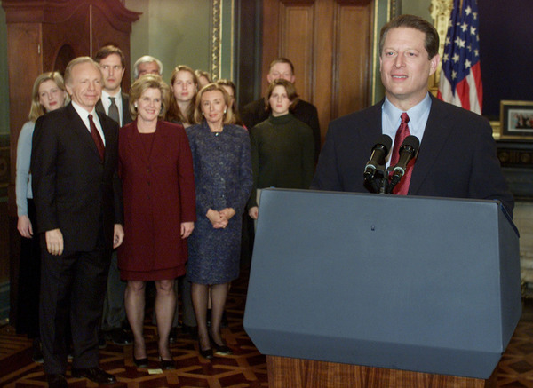 Al Gore gives a concession speech.