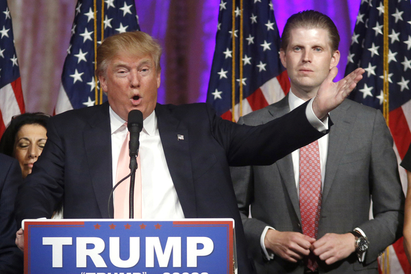 Donald Trump and his eldest son Eric