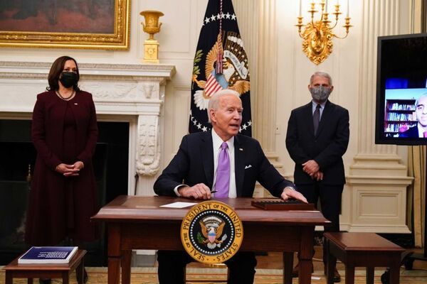 President Joe Biden signs executive orders