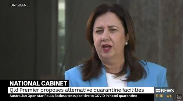 Queensland Premier Annastacia Palaszczuk speaking to the media.