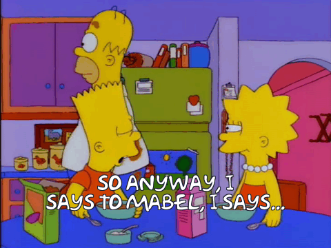 A GIF of Bart Simpson saying 