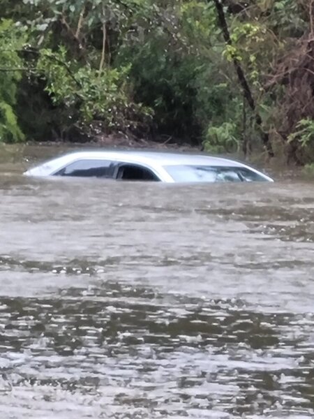 A car underwater
